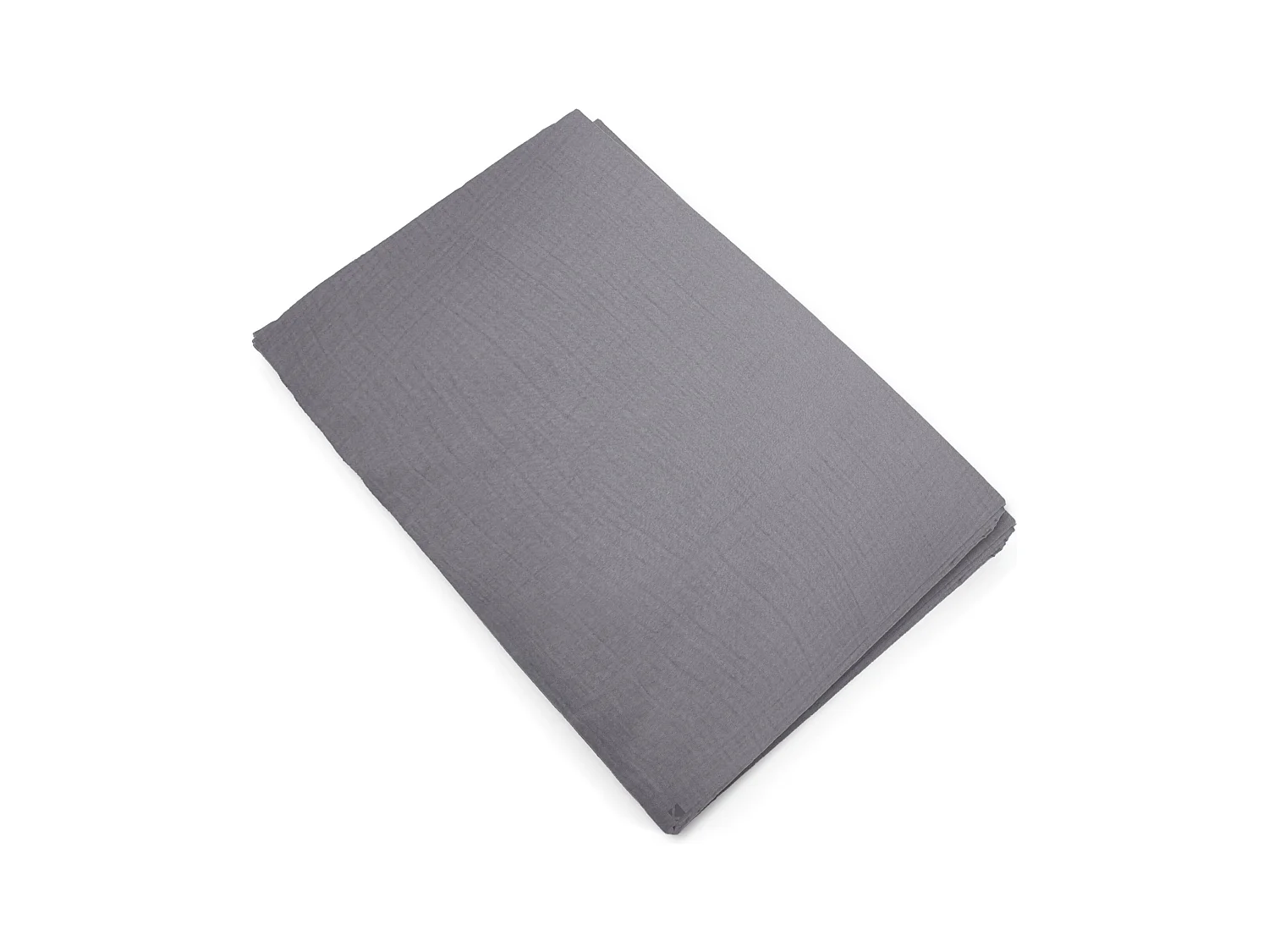 Housse de couette 240x220 cm mousseline de coton MILOS gris cendre
