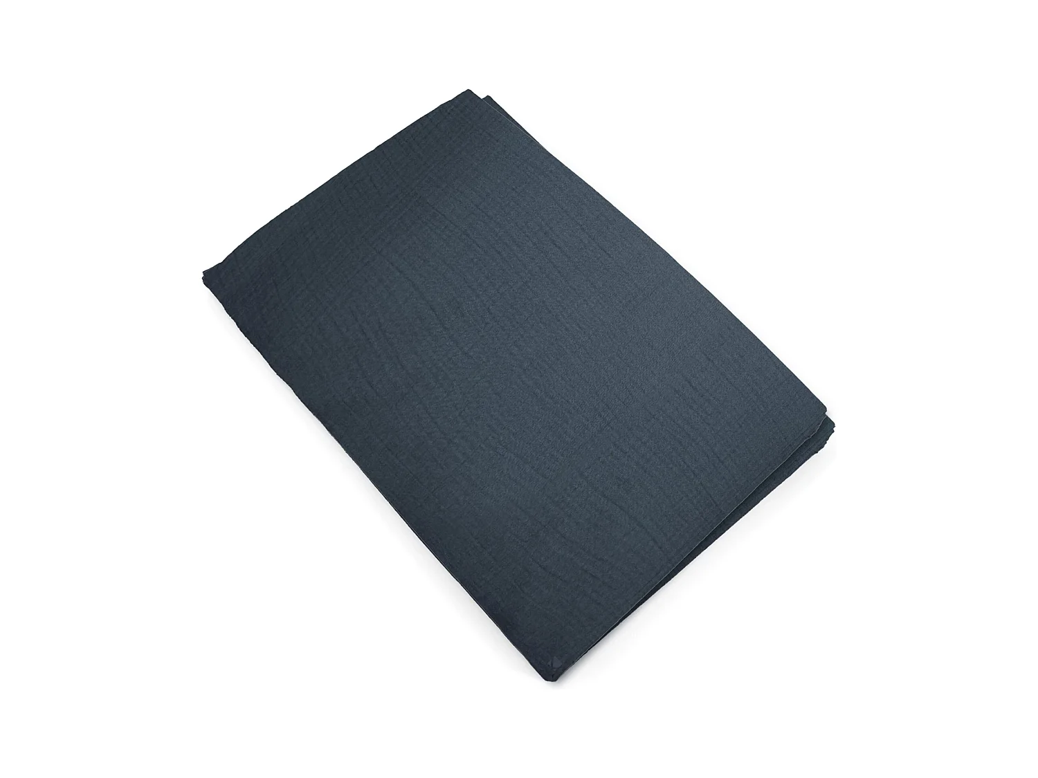 Housse de couette 260x240 cm mousseline de coton MILOS noir granit