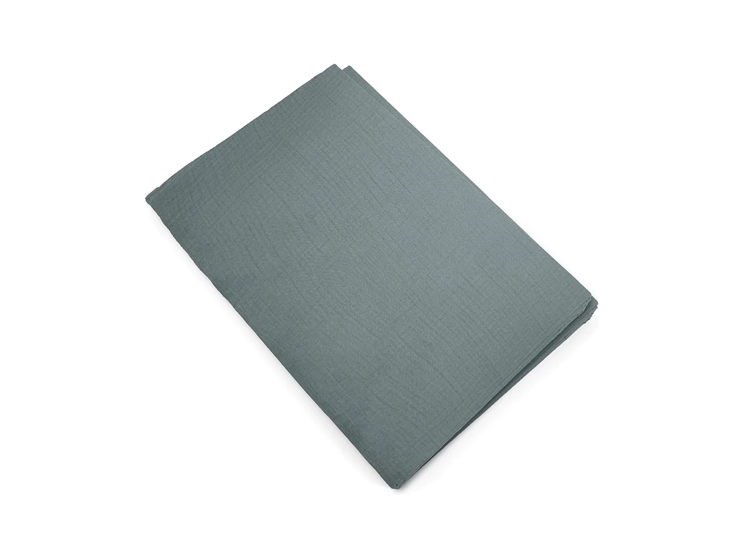 Housse de couette 240x220 cm mousseline de coton MILOS vert lichen