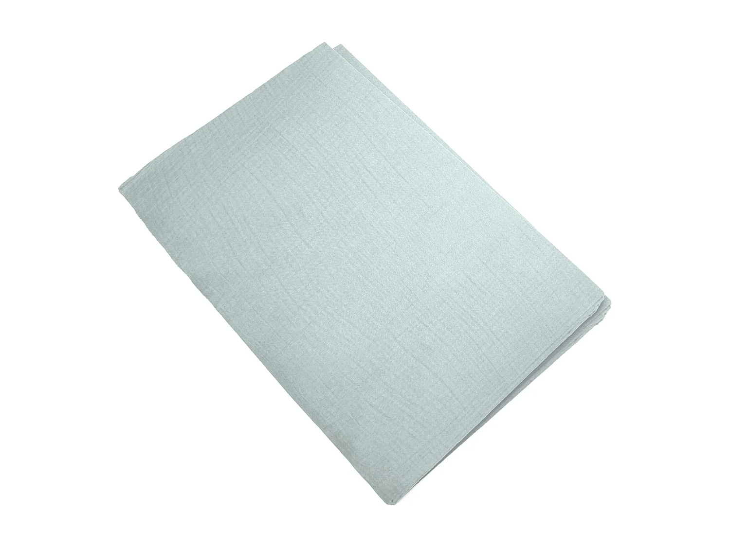 Housse de couette 240x220 cm mousseline de coton MILOS vert lichen