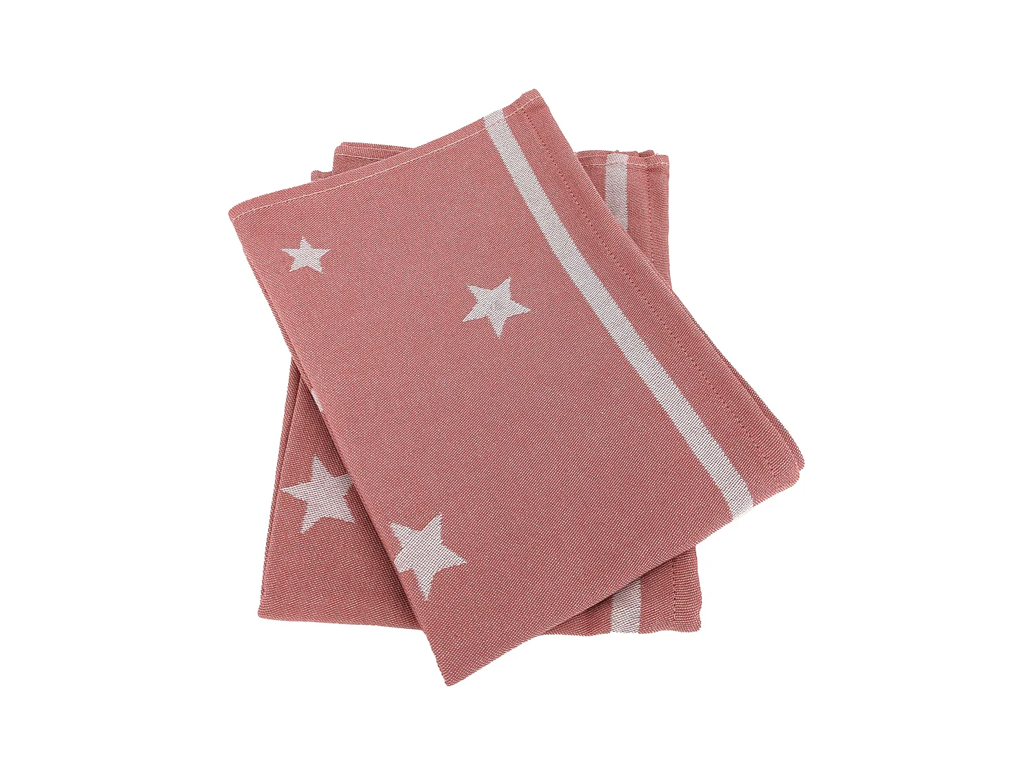 Lot de 2 torchons de cuisine 50x70 cm NOVA 100% Coton brique