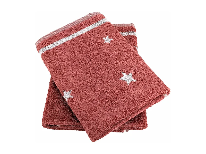 Lot de 2 torchons de cuisine 50x50 cm NOVA 100% Coton brique