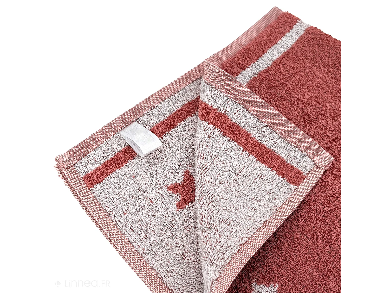 Lot de 2 torchons de cuisine 50x50 cm NOVA 100% Coton brique