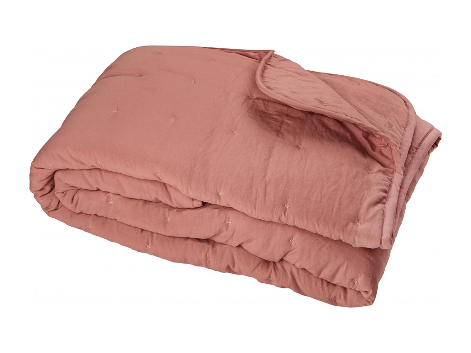Dessus de lit matelassé 240x260 cm ANGKOR polyester rouge poterie