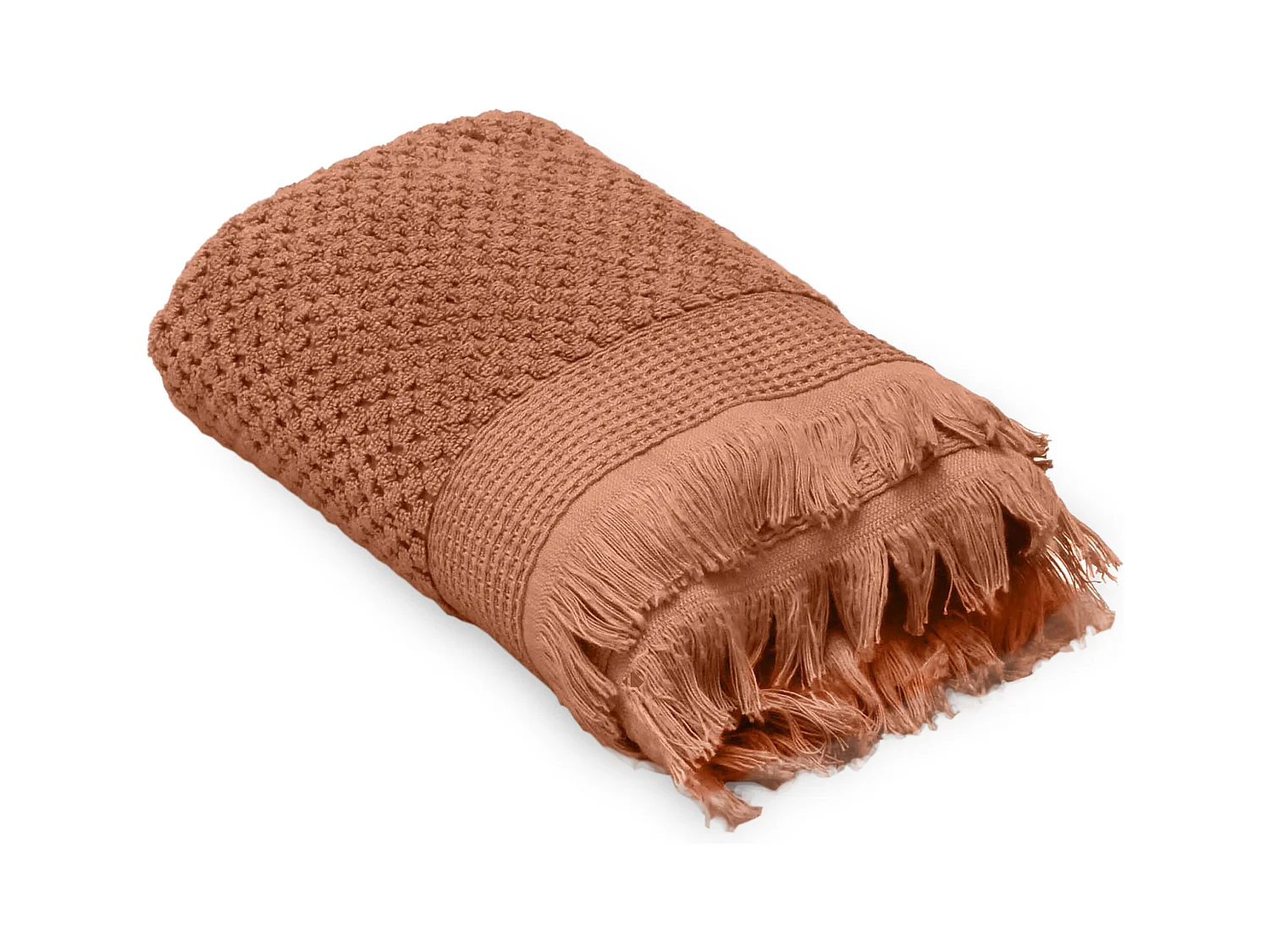 Drap de douche 70x130 cm TETHYS micro-coton orange Terre