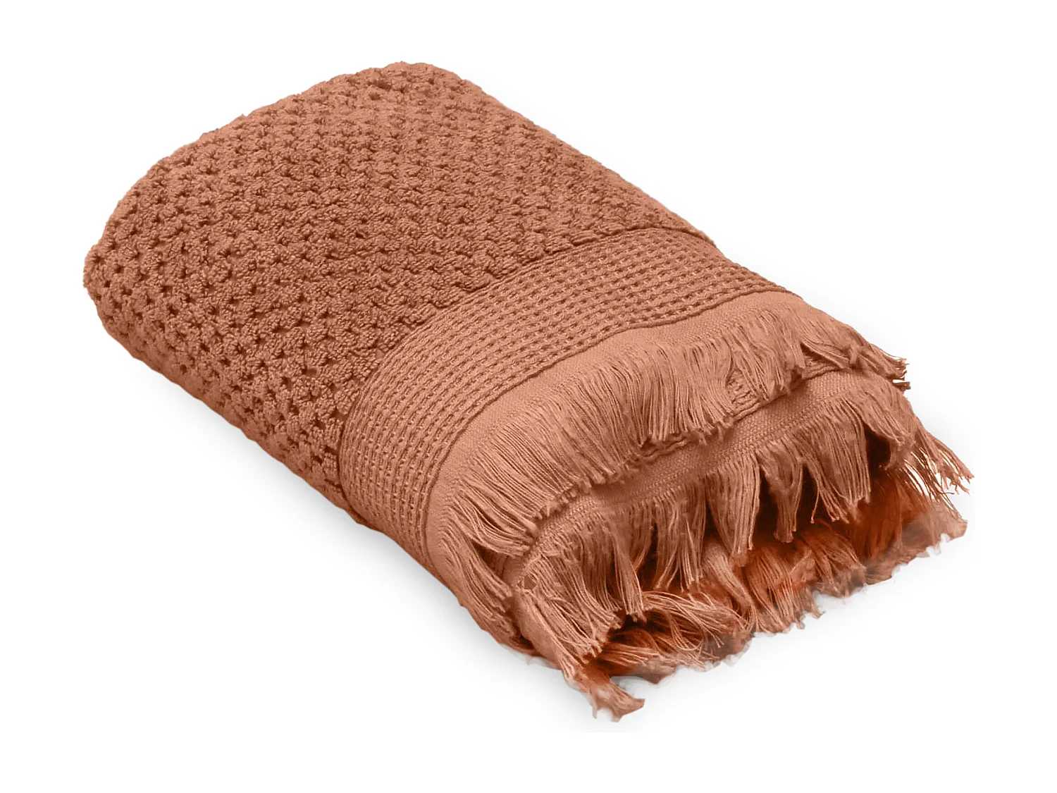 Drap de douche 70x130 cm TETHYS micro-coton orange Terre