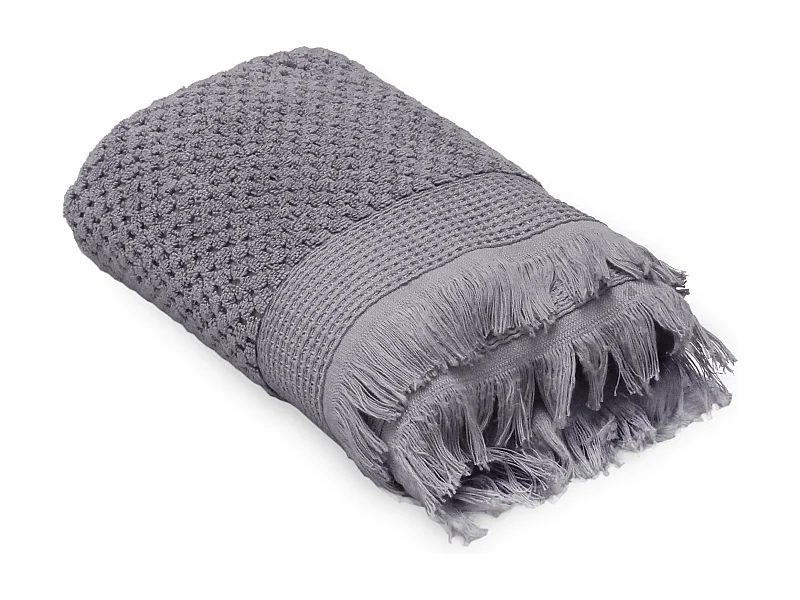 Drap de douche 70x130 cm TETHYS micro-coton gris Brume