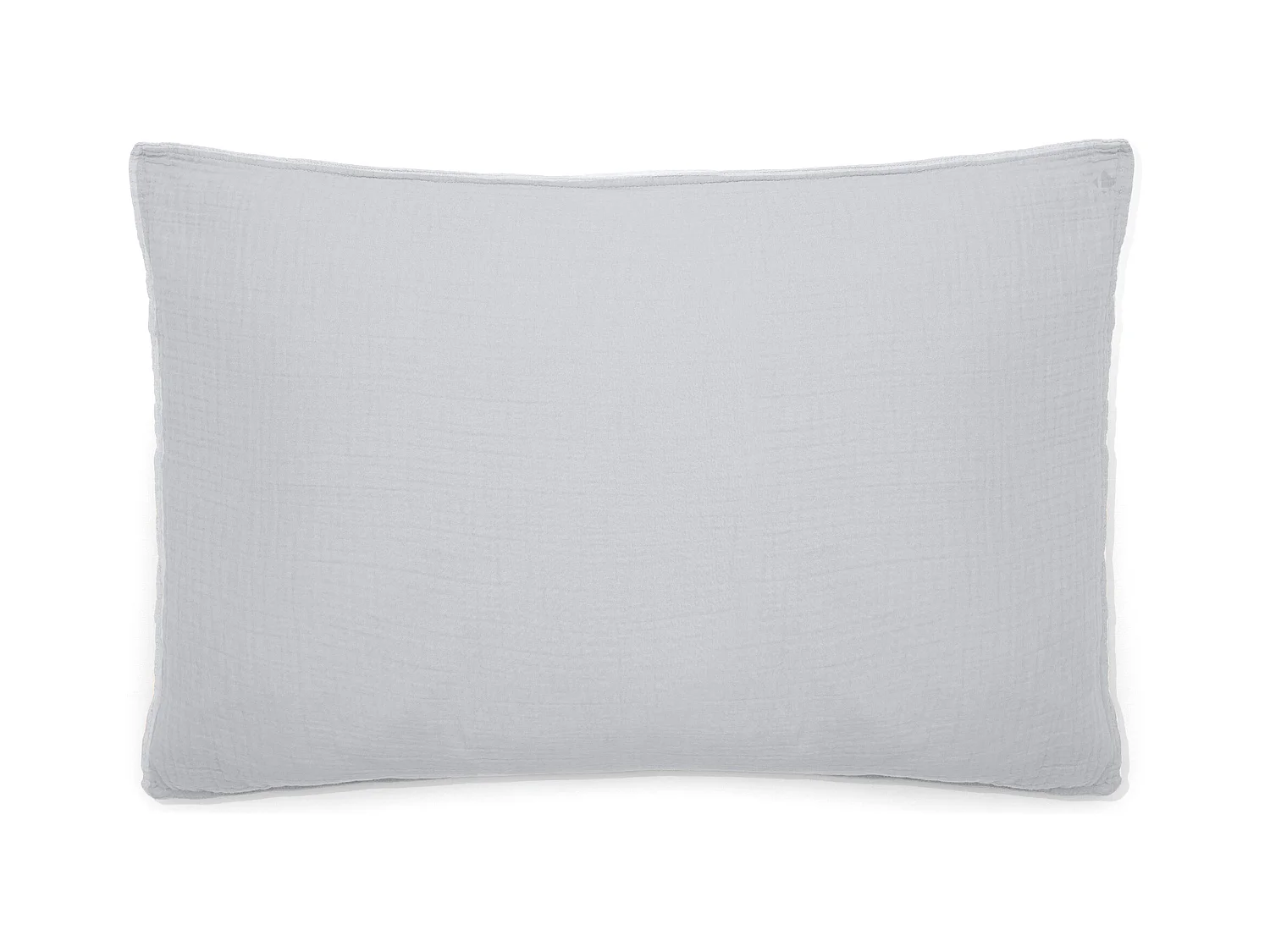 Taie d'oreiller 50x70 cm mousseline de coton MILOS blanc neige