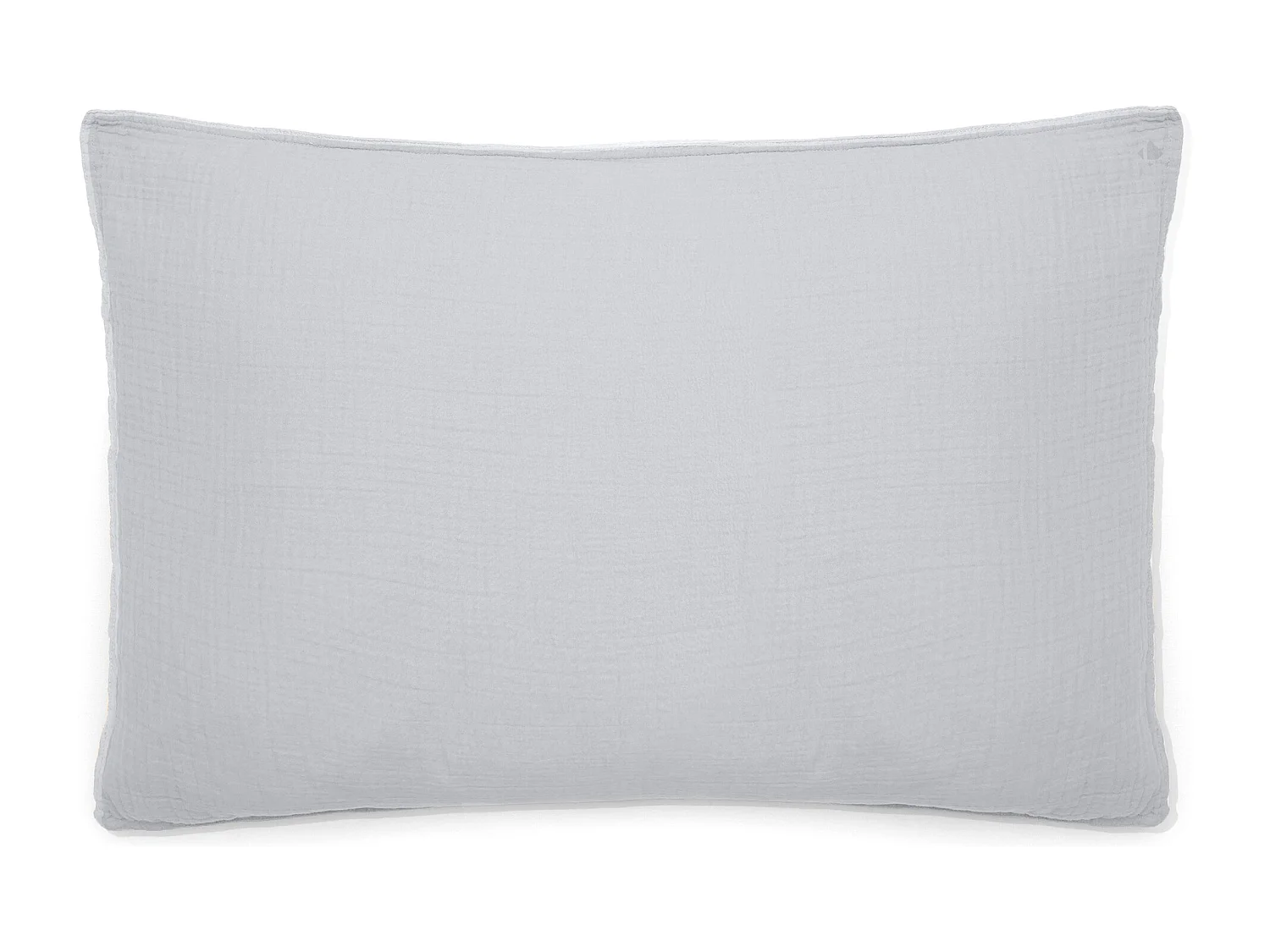 Taie d'oreiller 50x70 cm mousseline de coton MILOS blanc neige