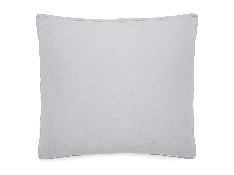 Taie d'oreiller 65x65 cm mousseline de coton MILOS blanc neige