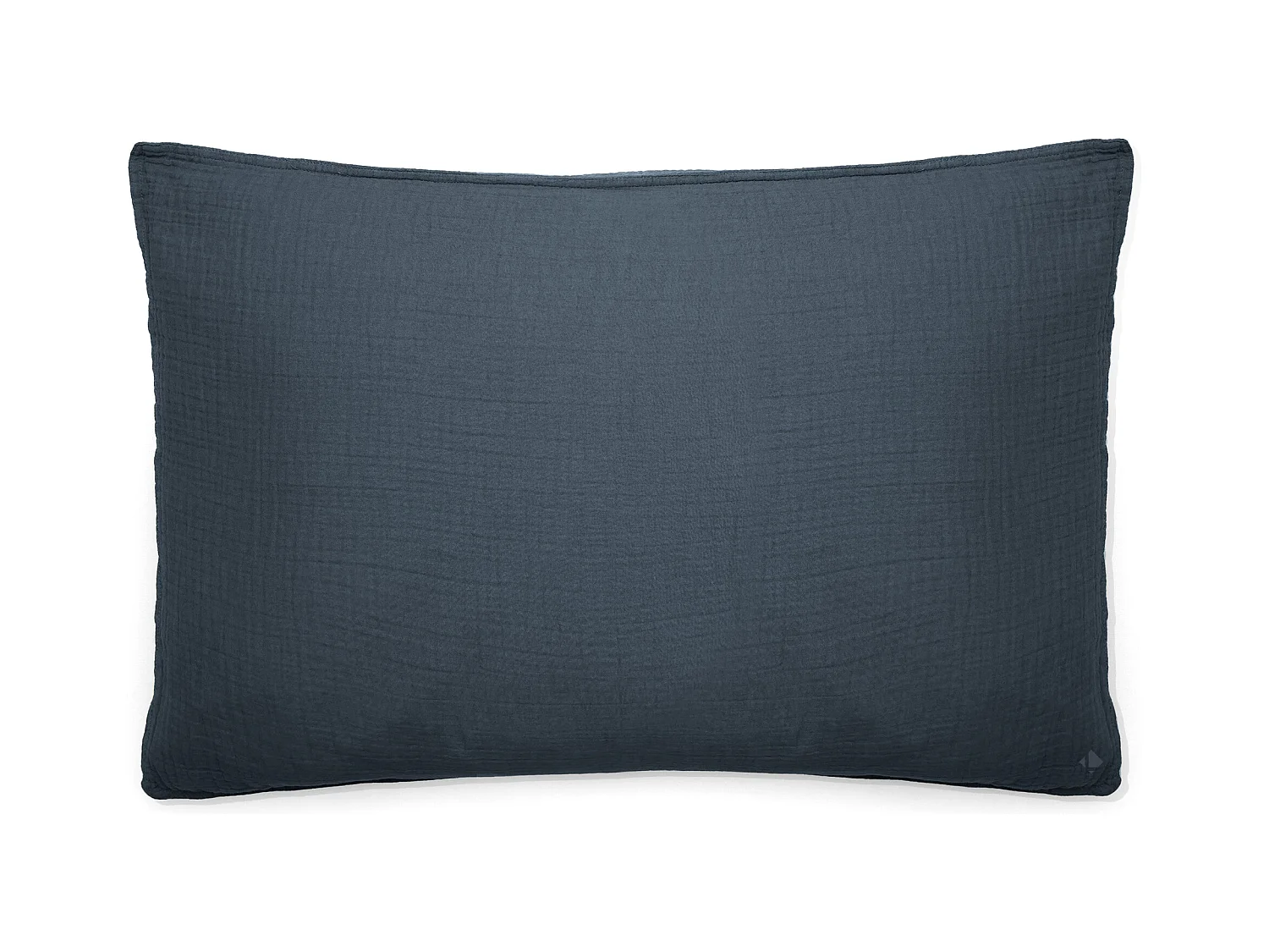 Taie d'oreiller 50x70 cm mousseline de coton MILOS noir granit