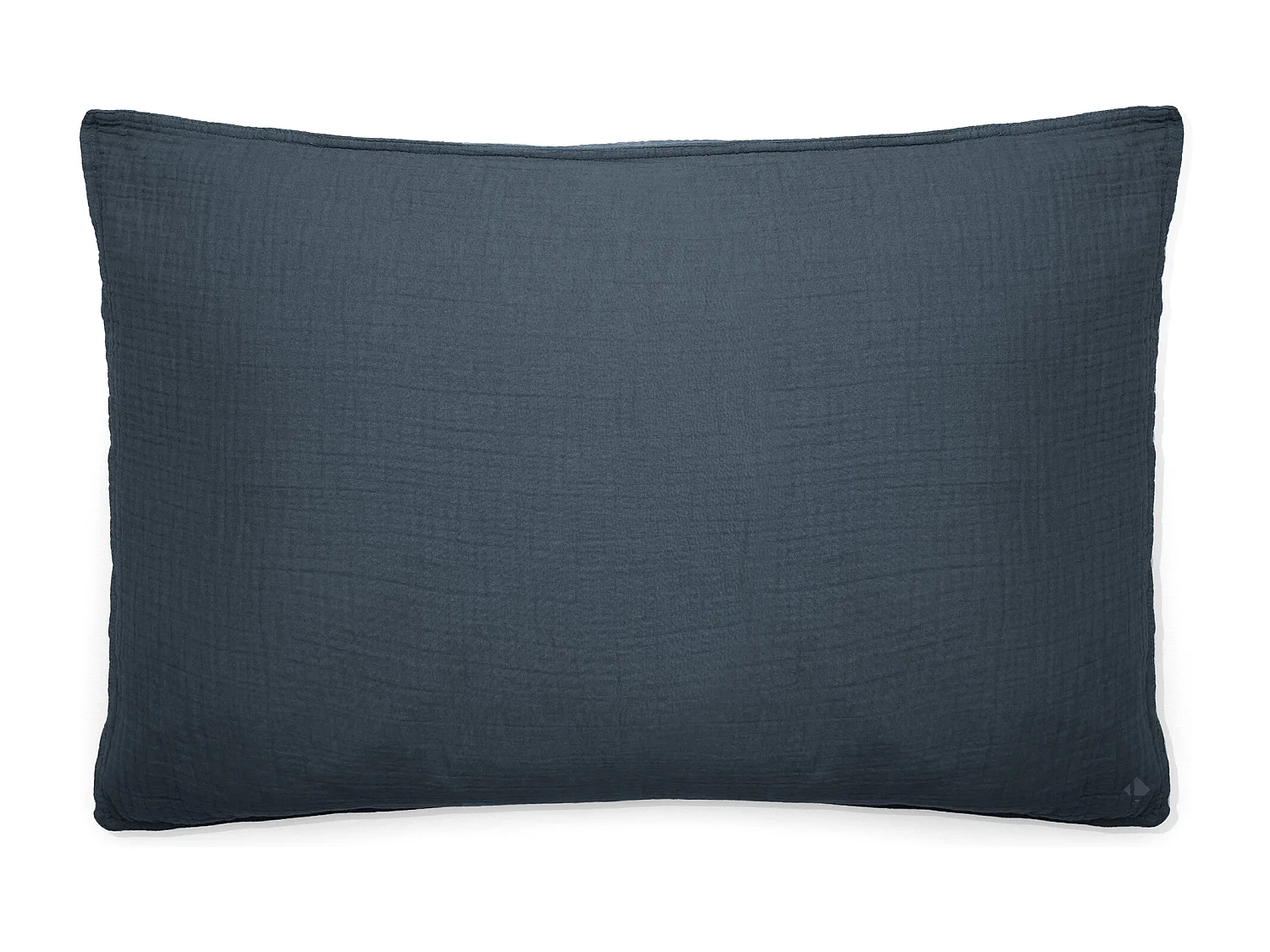 Taie d'oreiller 50x70 cm mousseline de coton MILOS noir granit