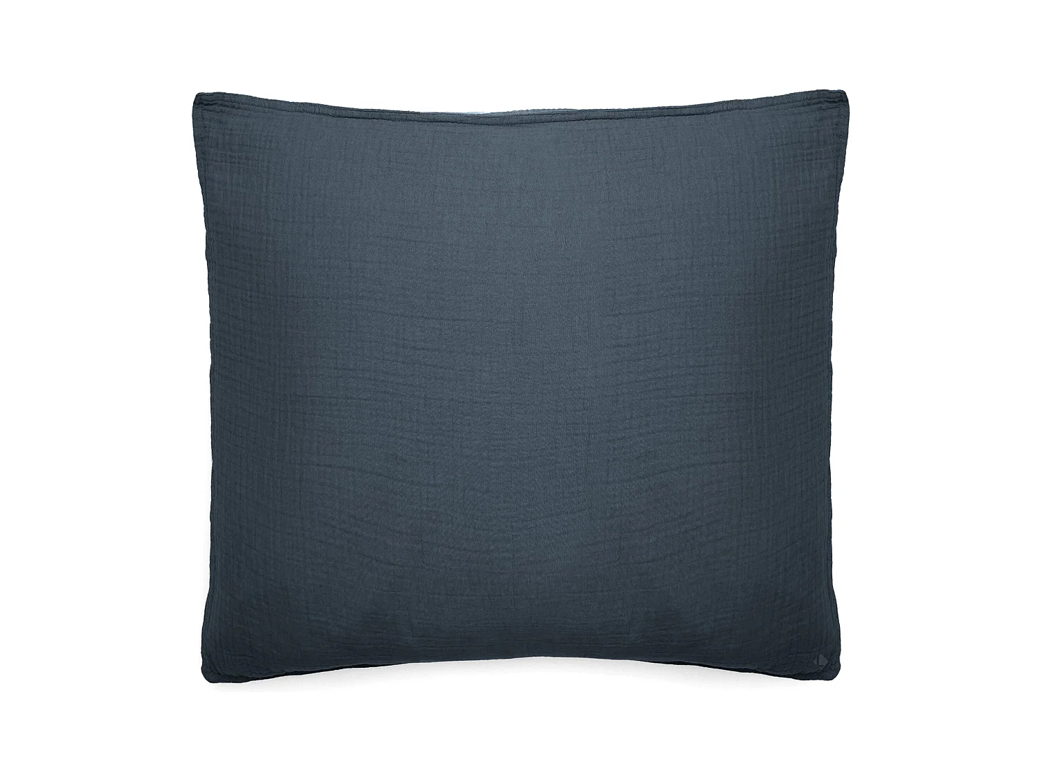 Taie d'oreiller 65x65 cm mousseline de coton MILOS noir granit