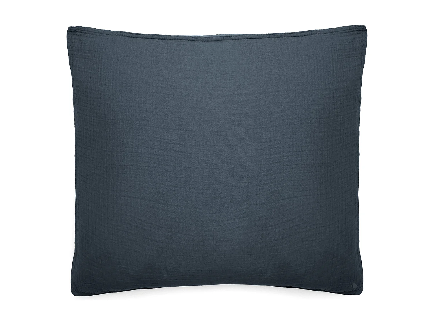 Taie d'oreiller 65x65 cm mousseline de coton MILOS noir granit