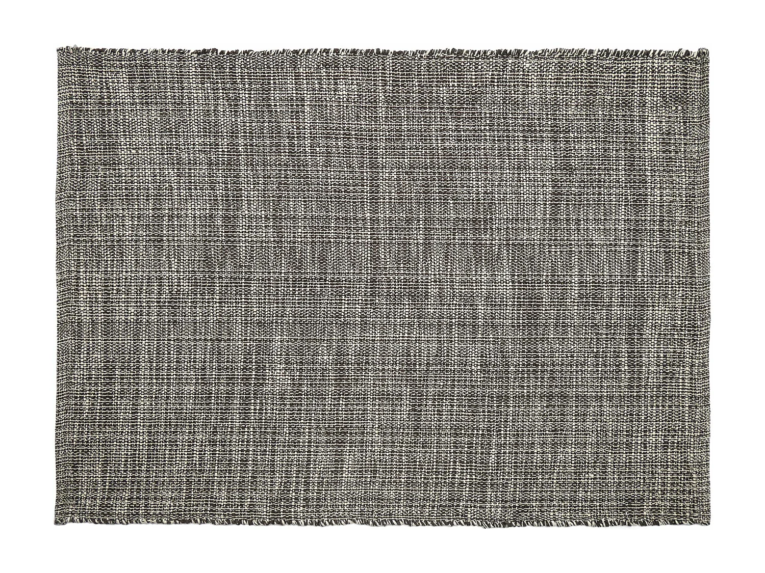 Tapis rectangulaire 130x170 cm pur coton collection MOOREA noir granit
