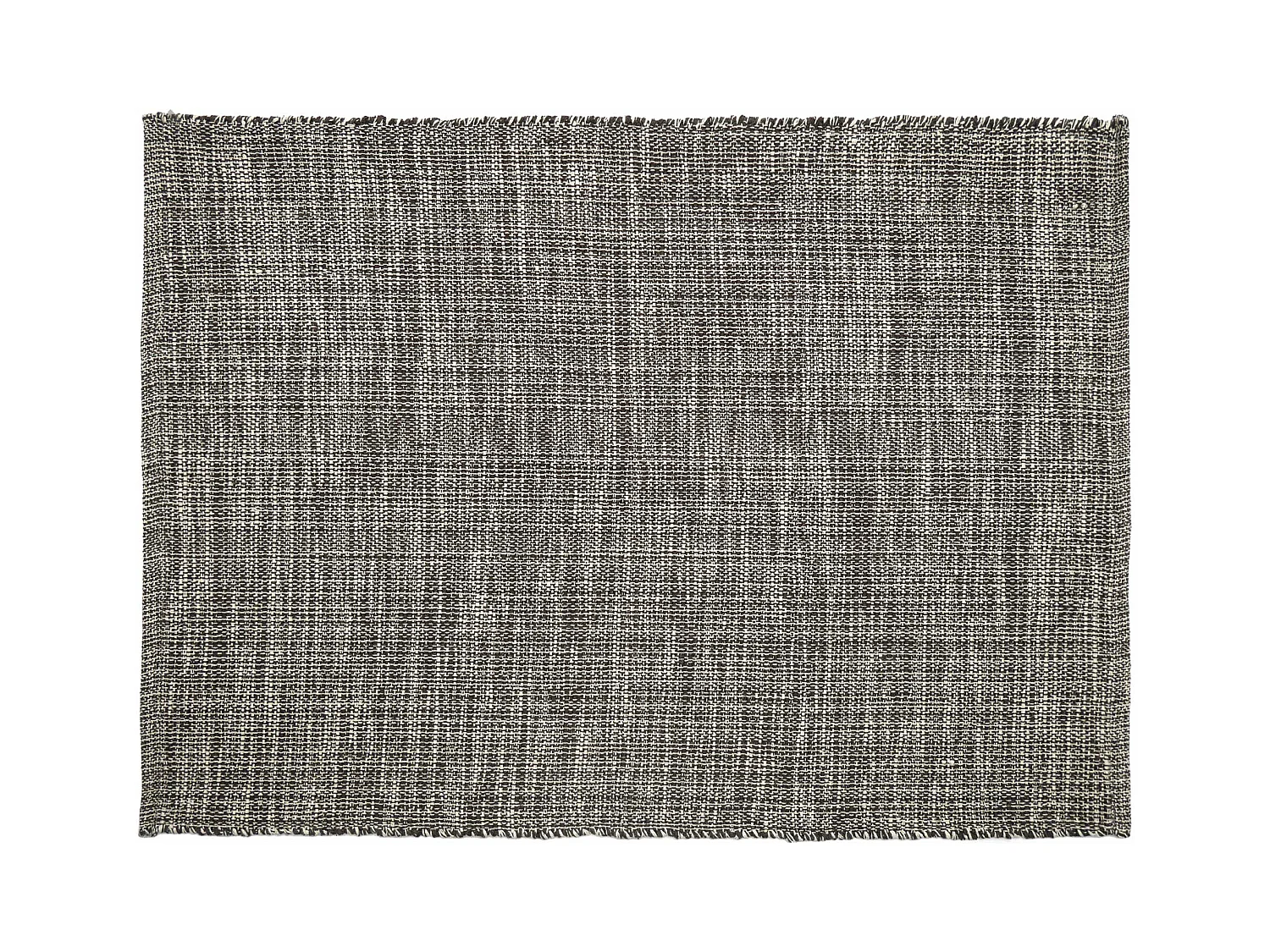 Tapis rectangulaire 130x170 cm pur coton collection MOOREA noir granit
