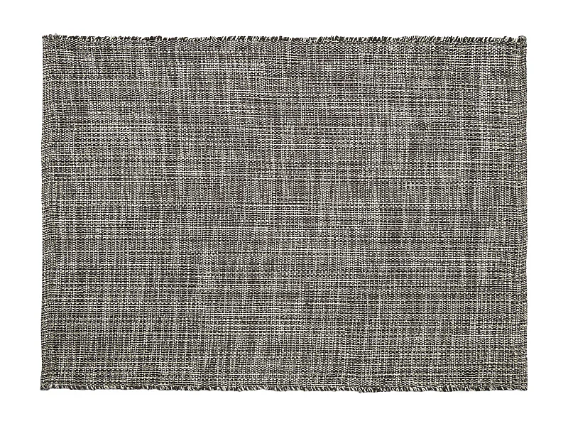 Tapis rectangulaire 130x170 cm pur coton collection MOOREA noir granit