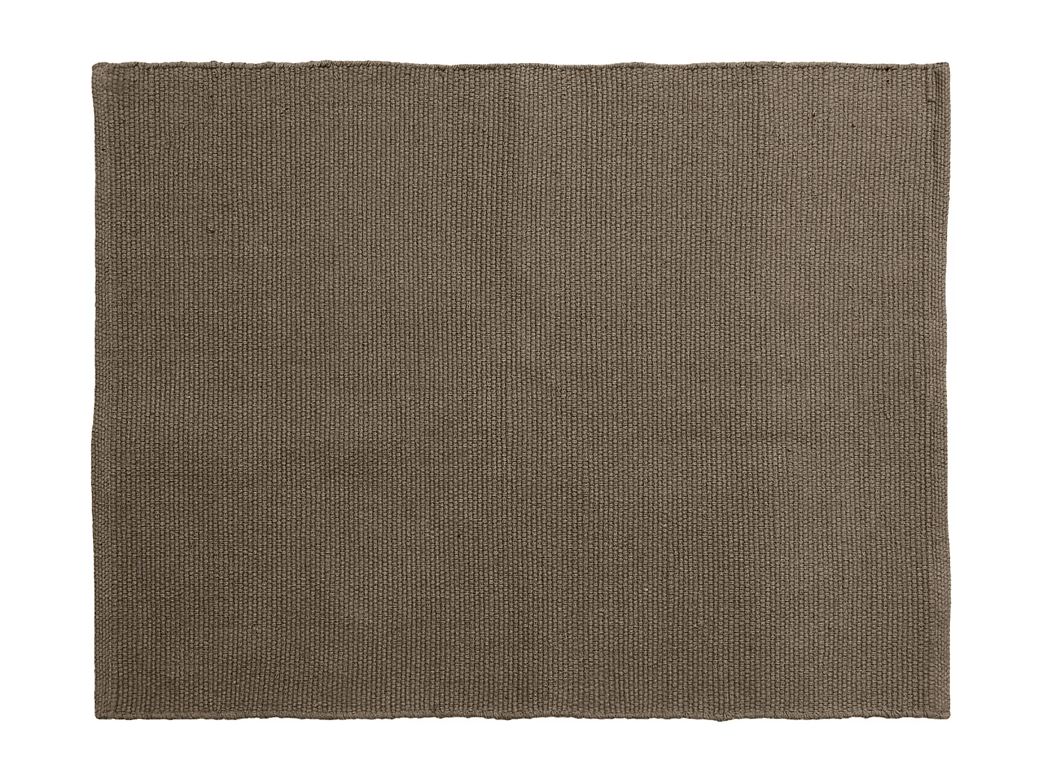 Tapis rectangulaire 130x170 cm pur coton MOOREA marron tabac