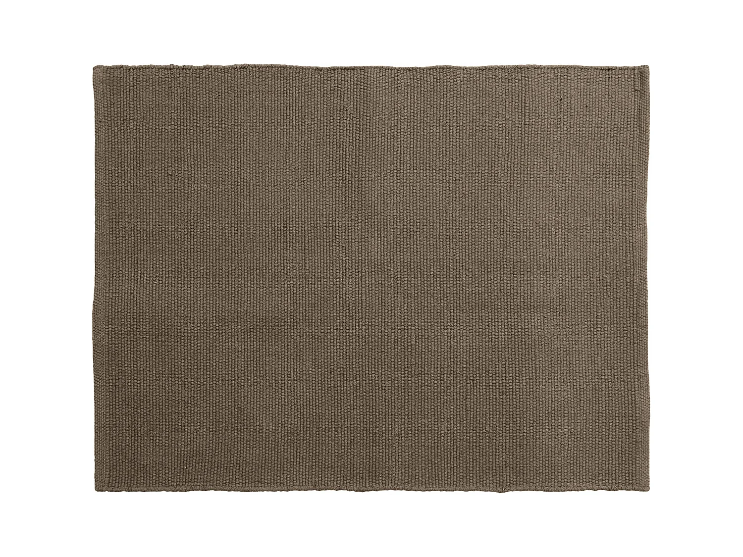 Tapis rectangulaire 130x170 cm pur coton MOOREA marron tabac