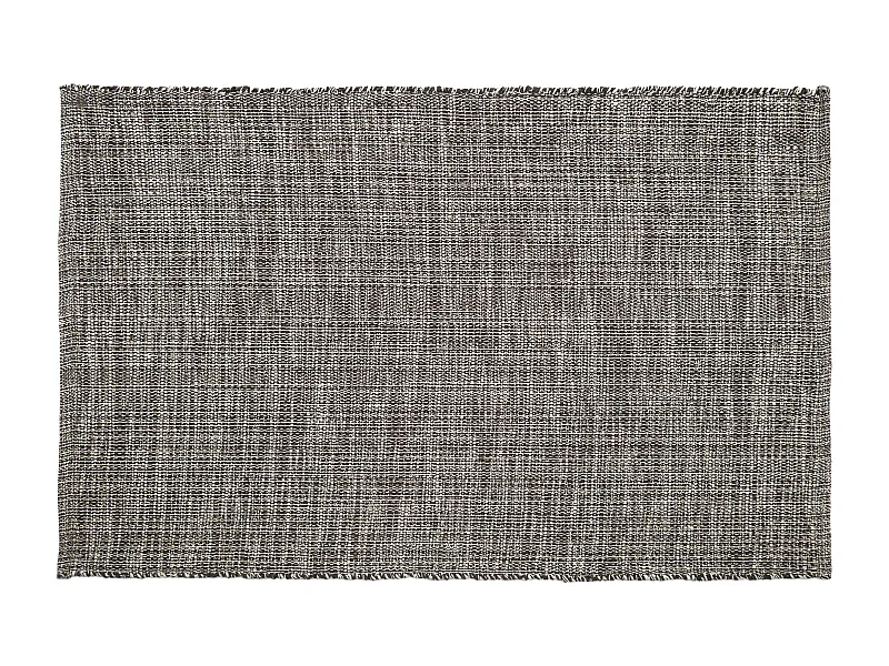 Tapis rectangulaire 60x90 cm pur coton collection MOOREA noir granit