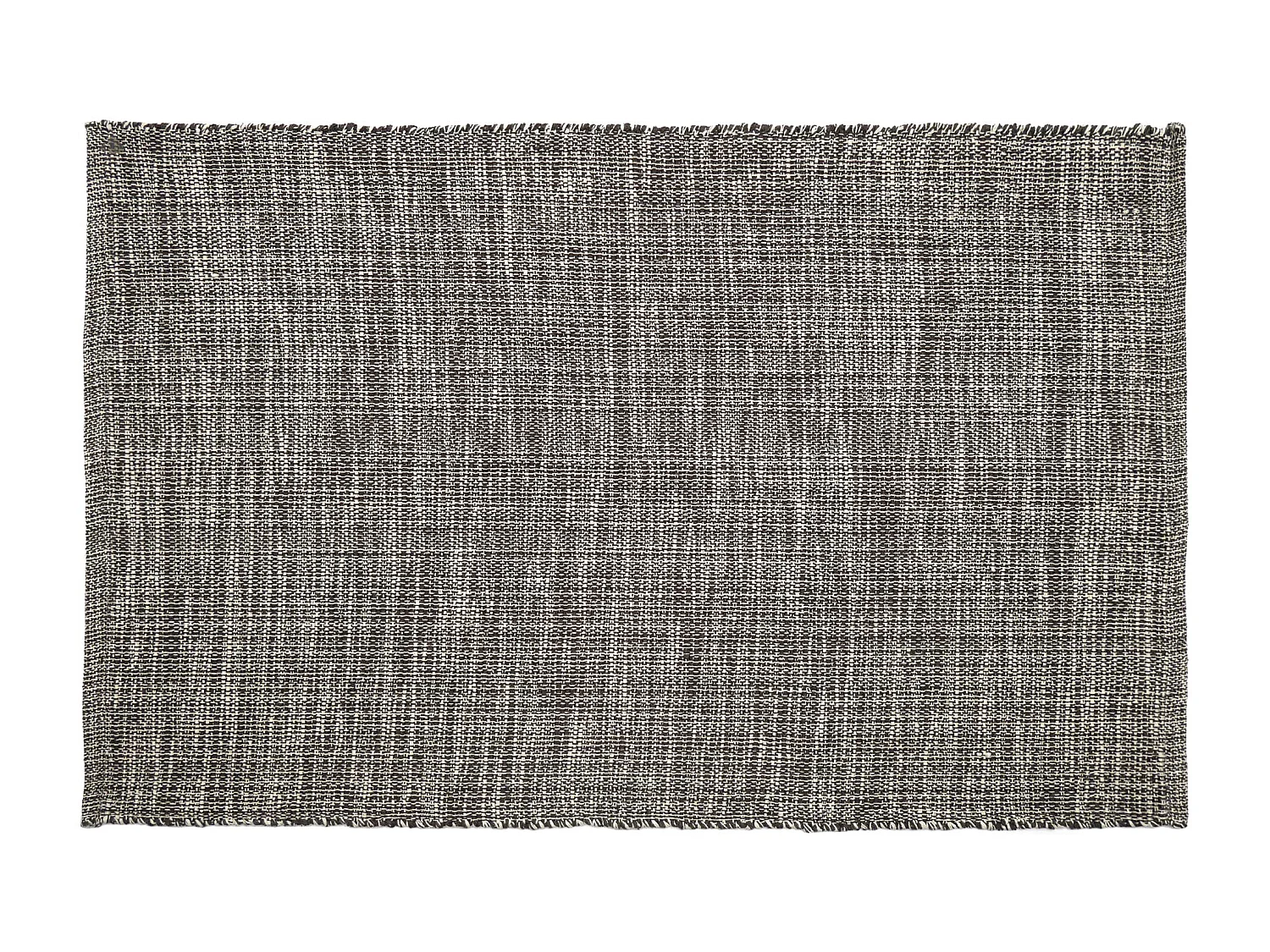 Tapis rectangulaire 60x90 cm pur coton collection MOOREA noir granit