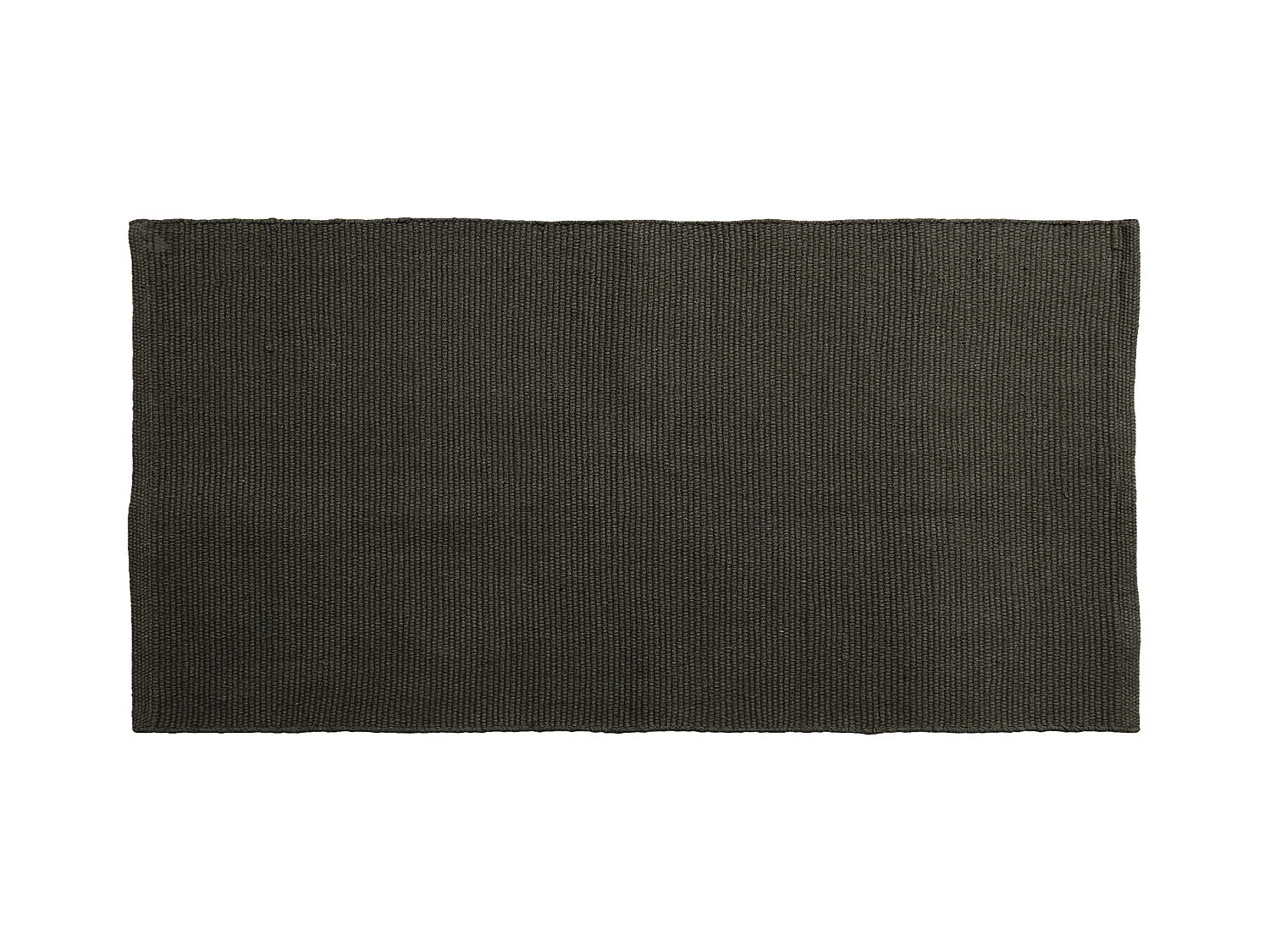 Tapis rectangulaire 70x140 cm pur coton collection MOOREA marron café