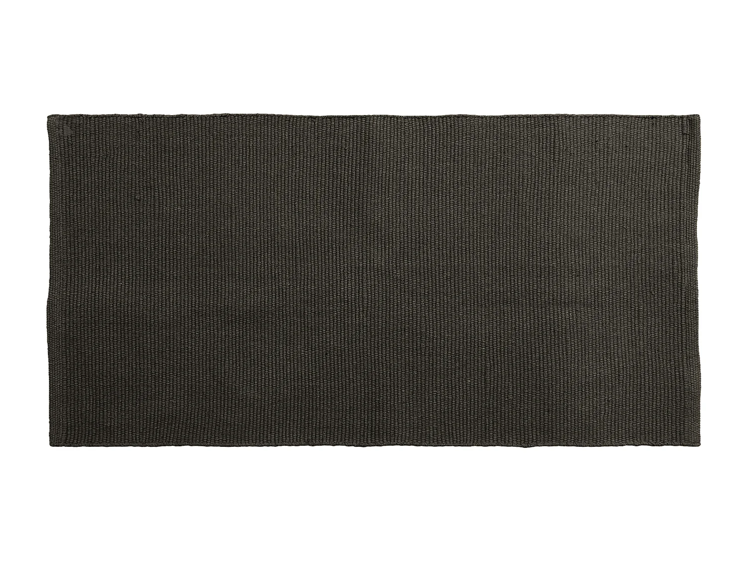 Tapis rectangulaire 70x140 cm pur coton collection MOOREA marron café