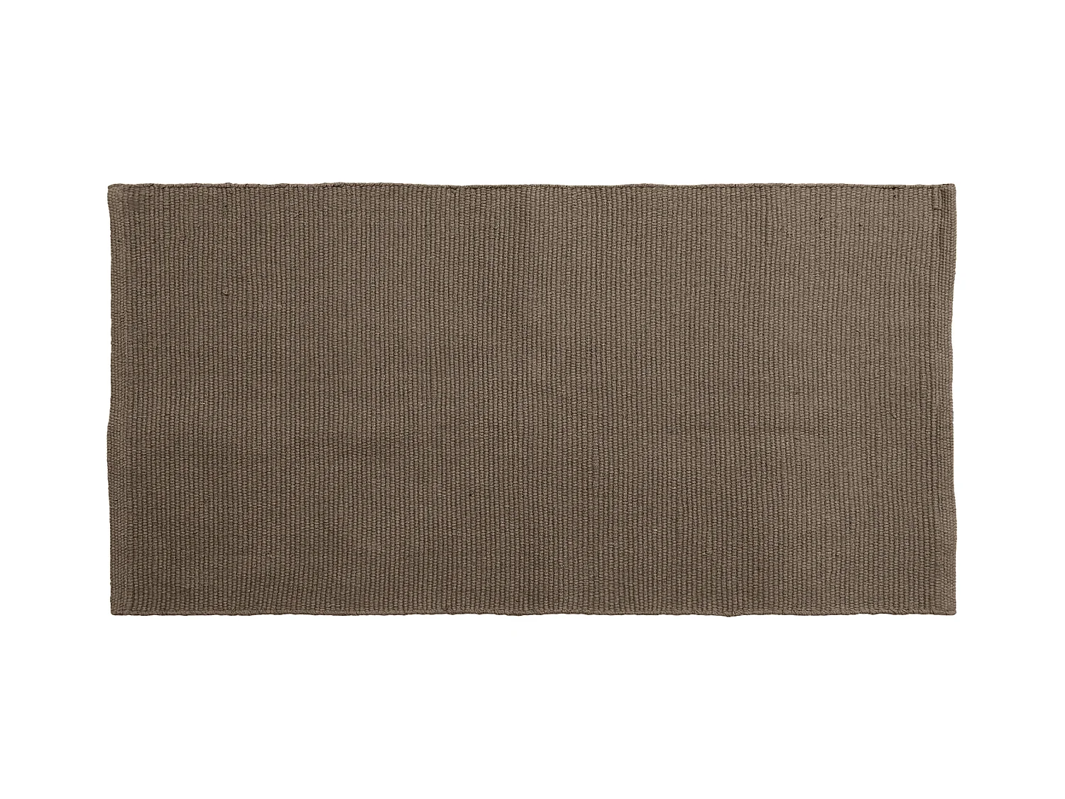 Tapis rectangulaire 70x140 cm pur coton collection MOOREA marron tabac