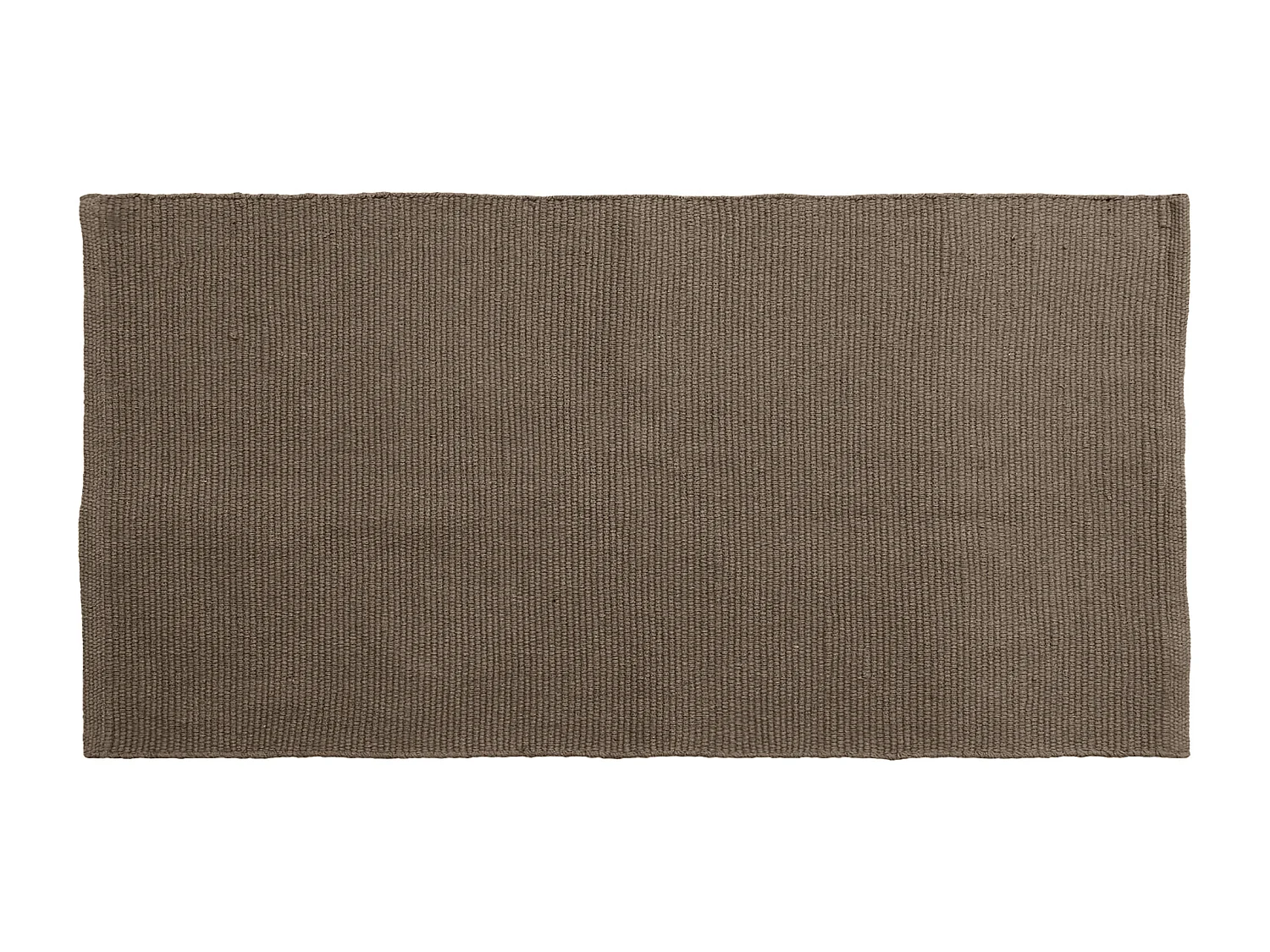 Tapis rectangulaire 70x140 cm pur coton collection MOOREA marron tabac