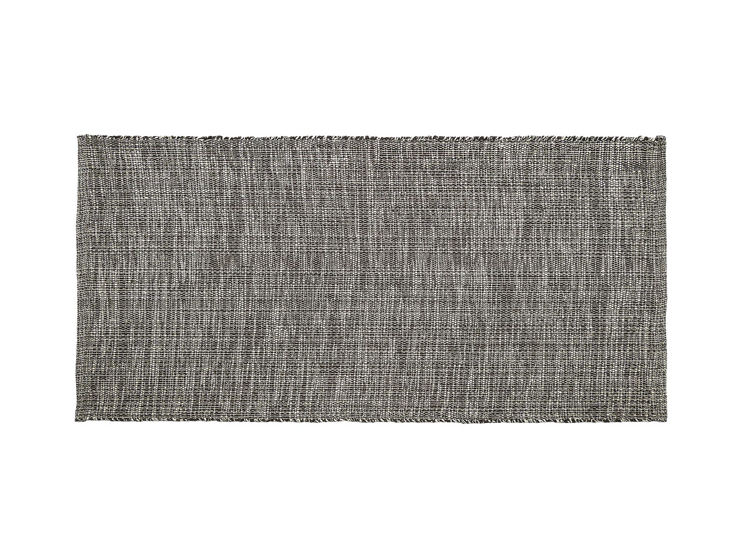 Tapis rectangulaire 70x140 cm pur coton collection MOOREA noir granit