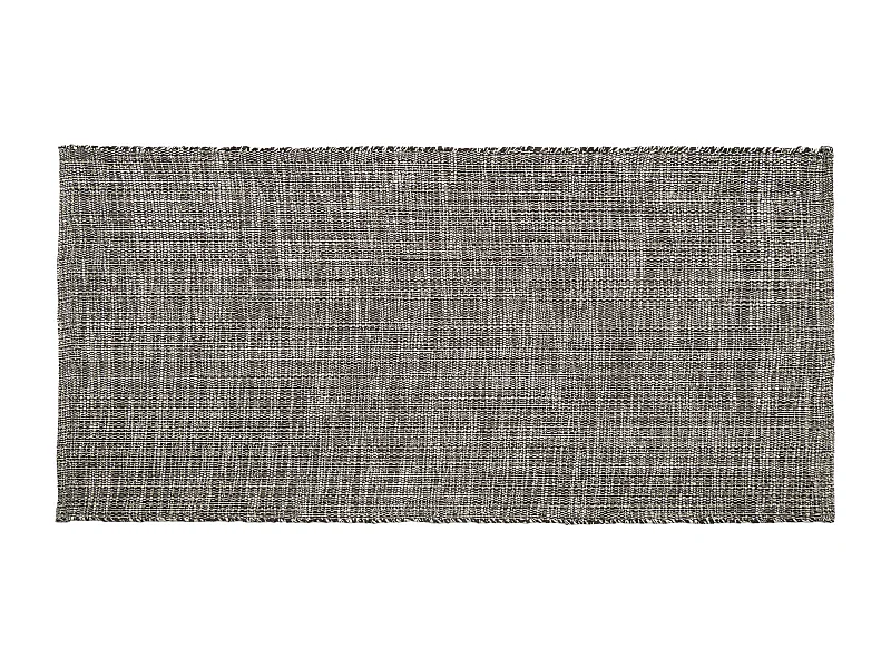 Tapis rectangulaire 70x140 cm pur coton collection MOOREA noir granit