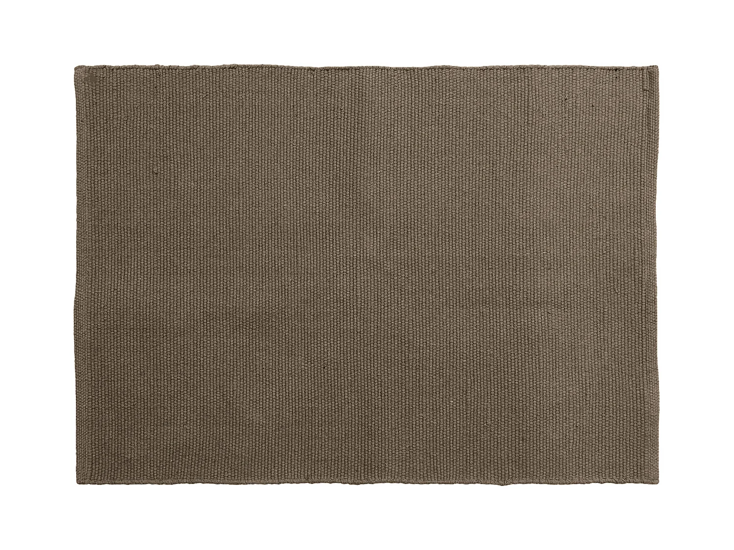 Tapis rectangulaire 170x240 cm pur coton MOOREA marron tabac