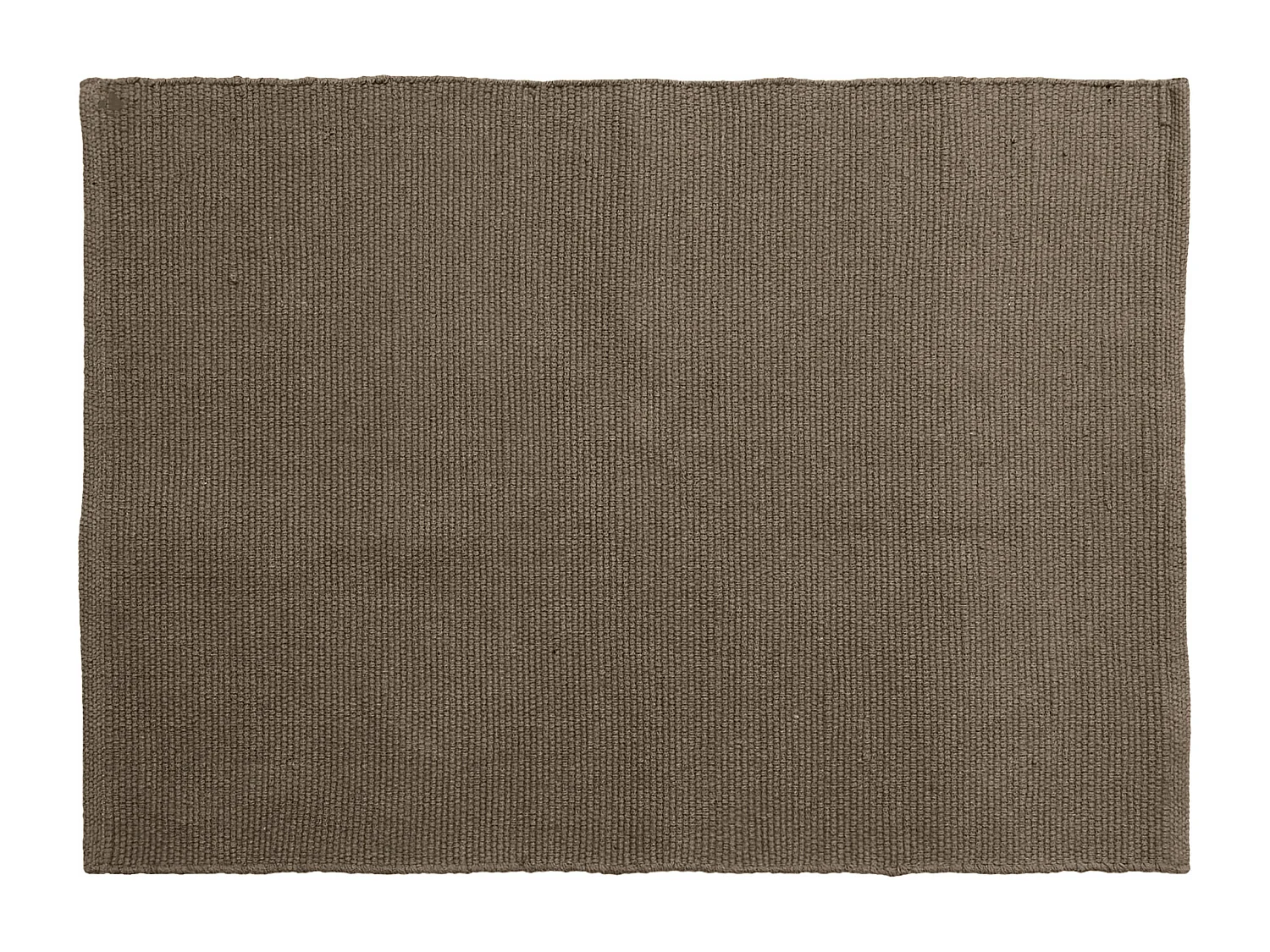 Tapis rectangulaire 170x240 cm pur coton MOOREA marron tabac