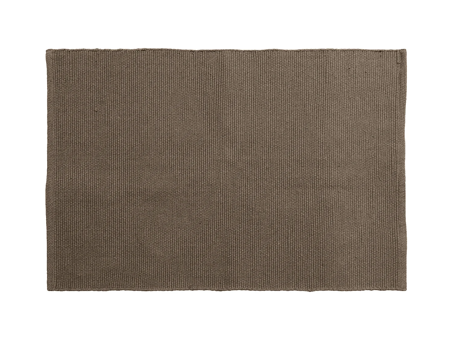Tapis rectangulaire 60x90 cm pur coton collection MOOREA marron tabac