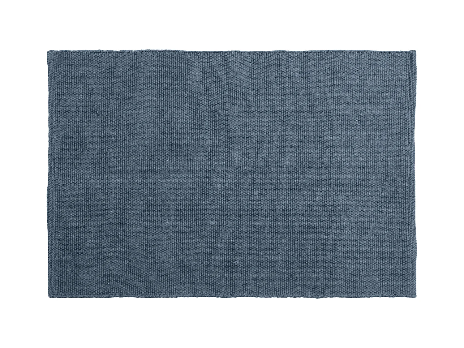 Tapis rectangulaire 60x90 cm pur coton collection MOOREA bleu ardoise