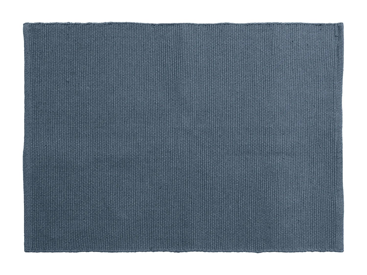 Tapis rectangulaire 170x240 cm pur coton MOOREA bleu ardoise