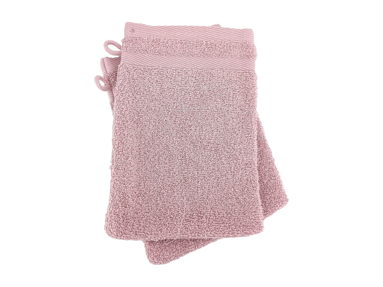 Lot de 2 gants de toilette 16x21 cm EFFICIENCE PURE rose flamingo