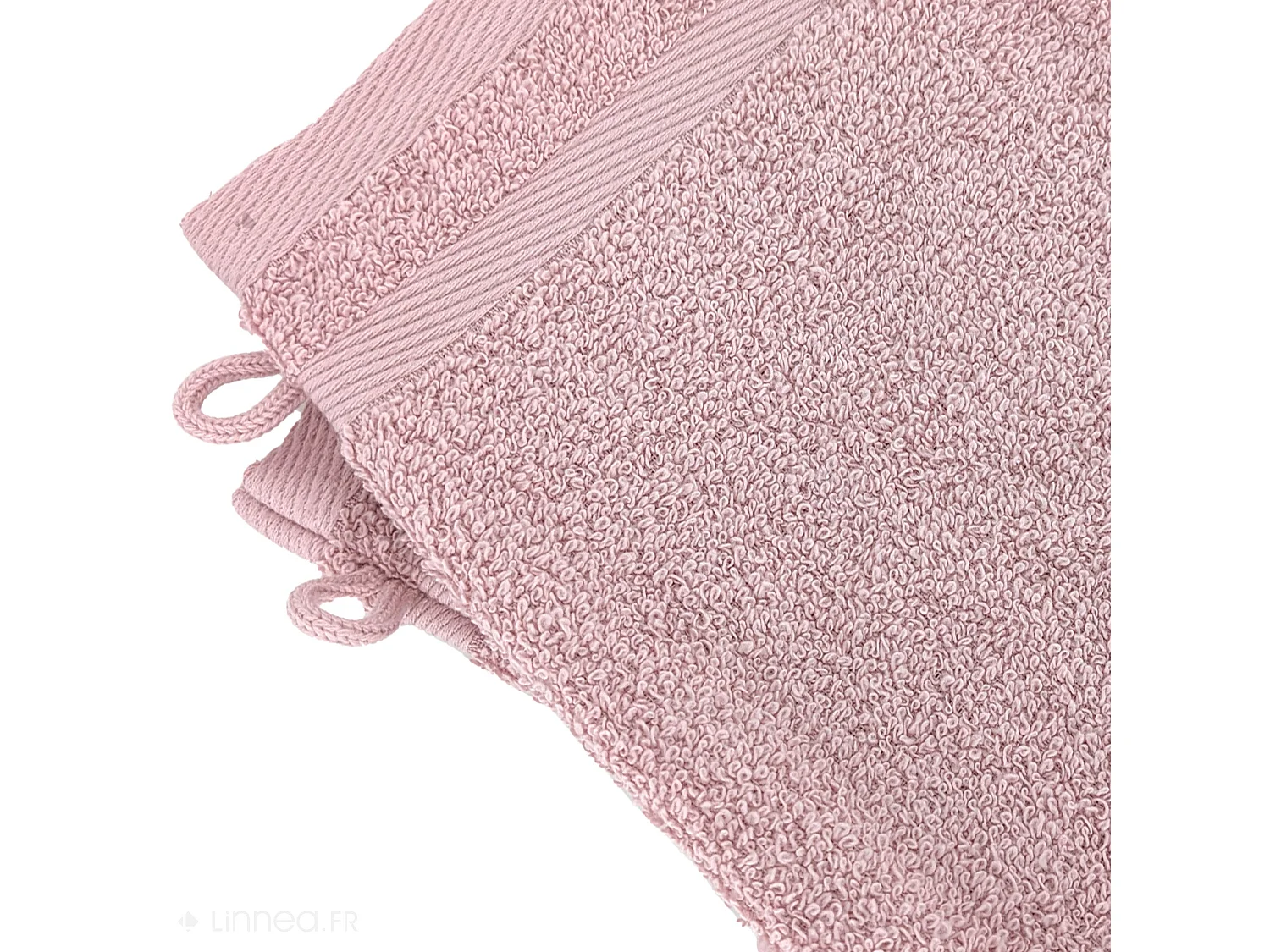 Lot de 2 gants de toilette 16x21 cm EFFICIENCE PURE rose flamingo