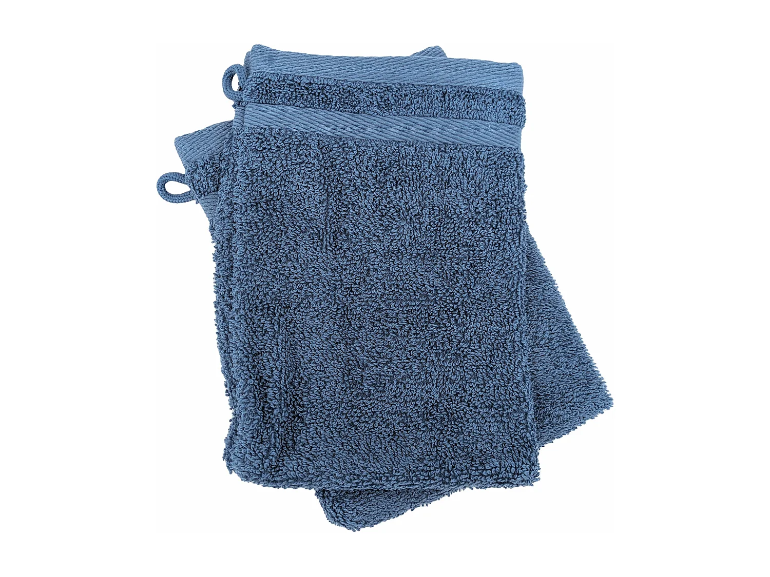 Lot de 2 gants de toilette 16x21 cm EFFICIENCE PURE bleu Pacific
