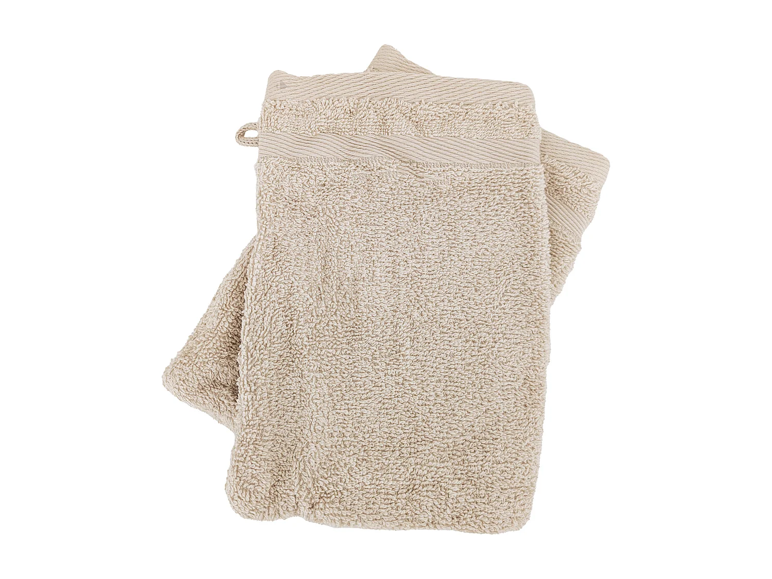 Lot de 2 gants de toilette 16x21 cm EFFICIENCE PURE marron Marfil