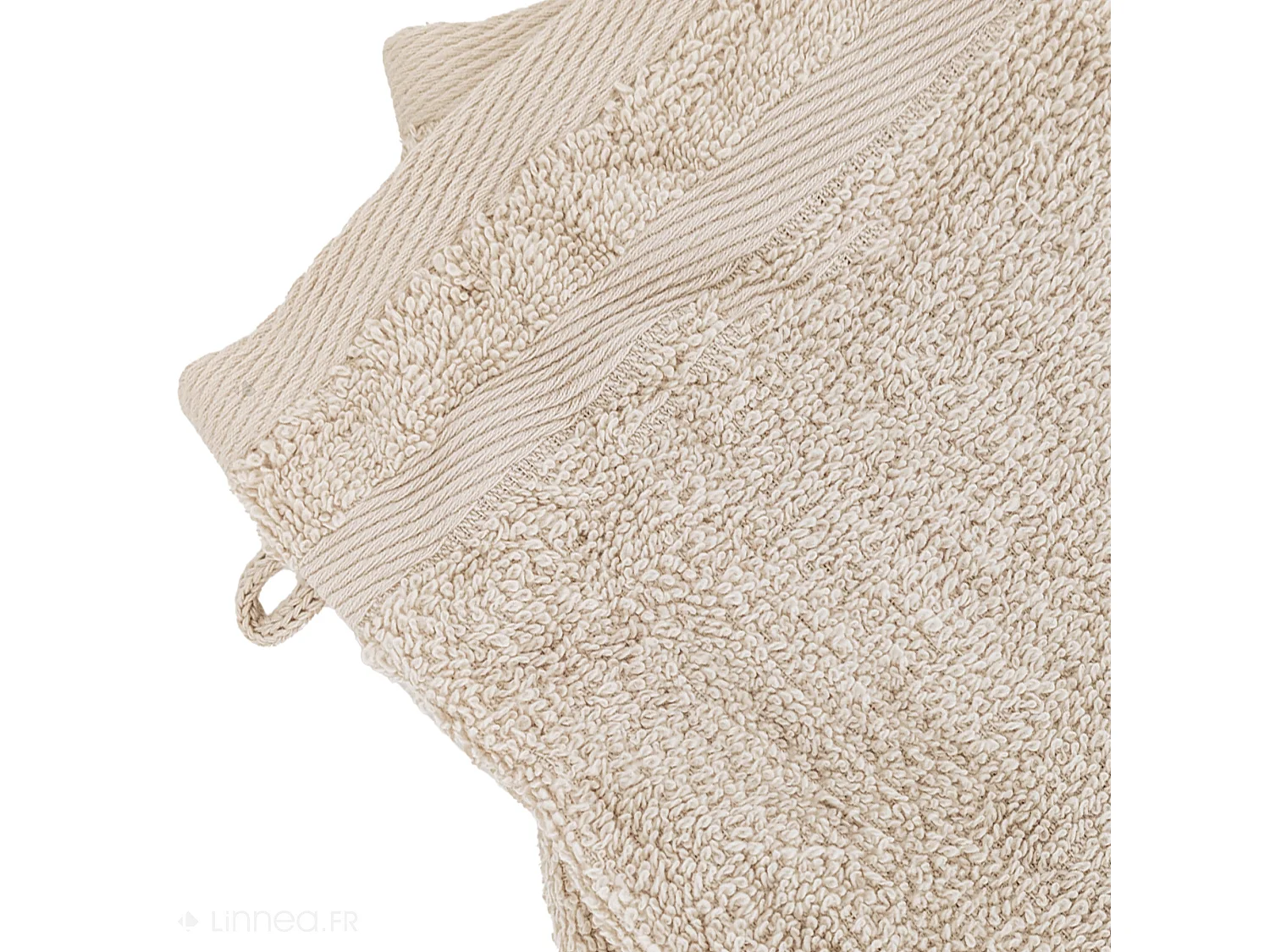 Lot de 2 gants de toilette 16x21 cm EFFICIENCE PURE marron Marfil