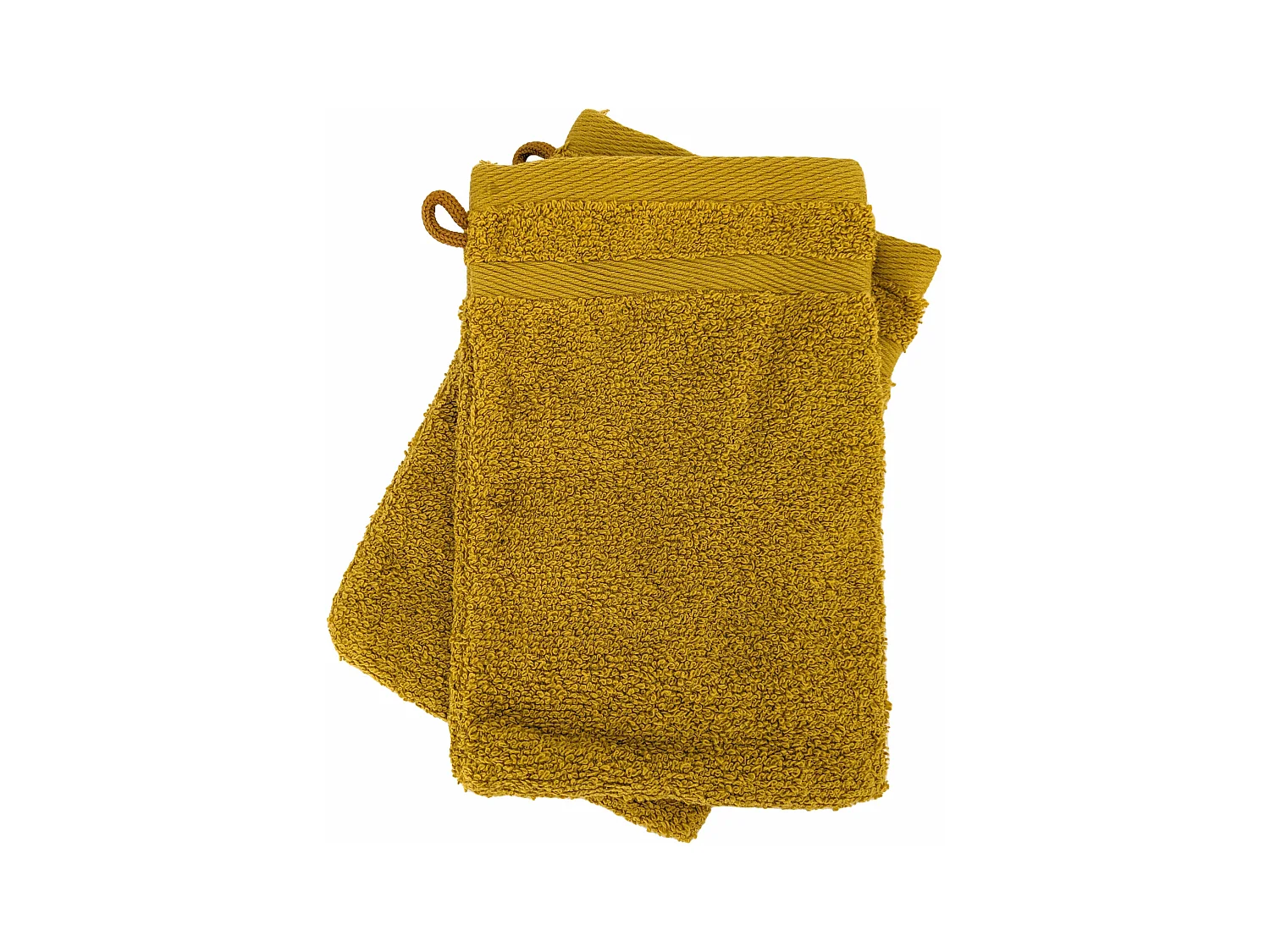 Lot de 2 gants de toilette 16x21 cm EFFICIENCE PURE mimbre