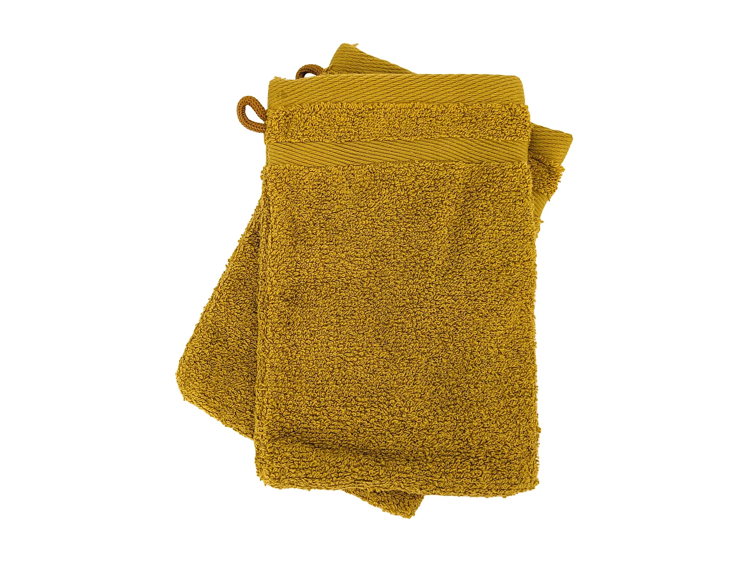 Lot de 2 gants de toilette 16x21 cm EFFICIENCE PURE mimbre