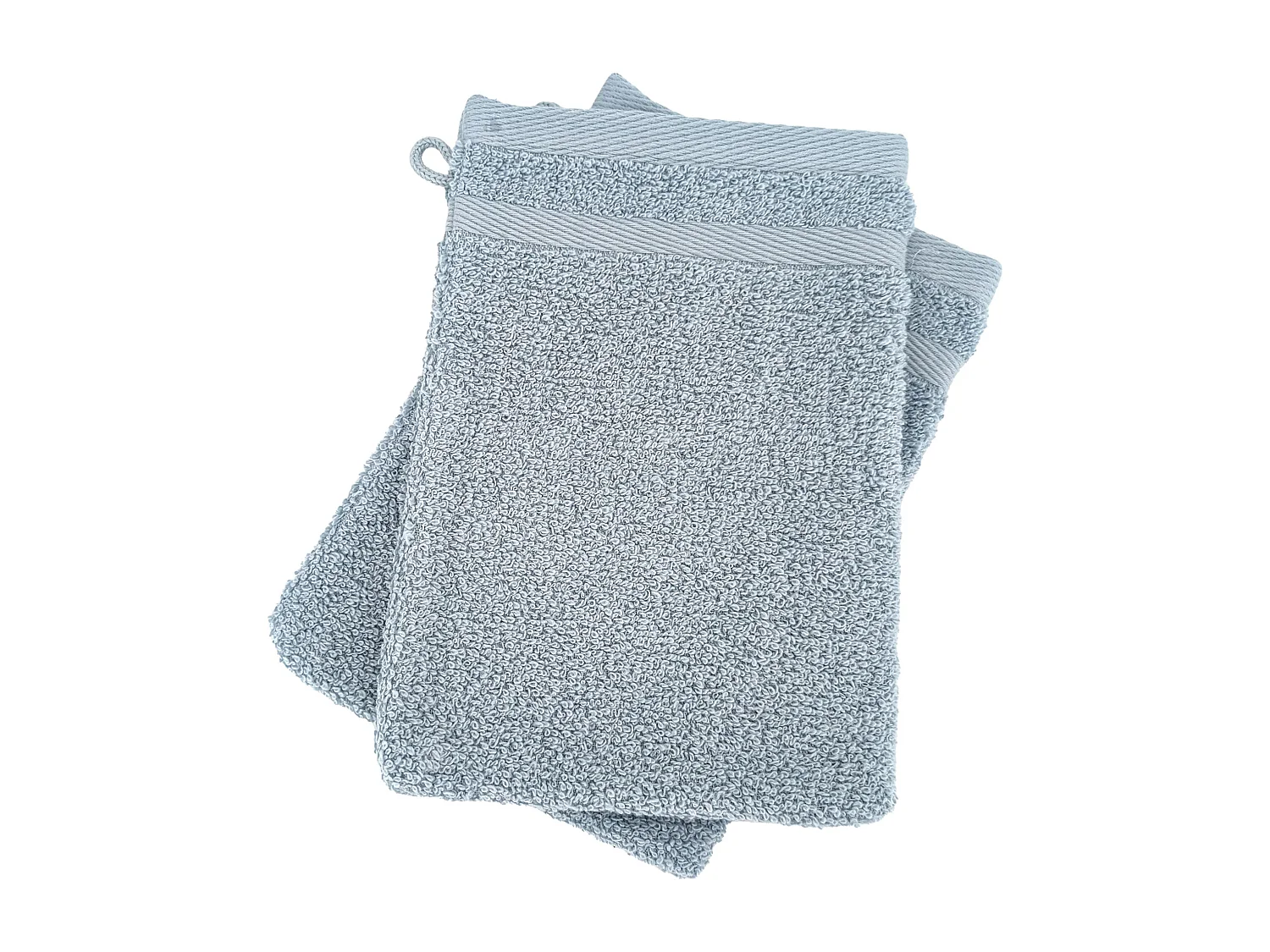 Lot de 2 gants de toilette 16x21 cm EFFICIENCE PURE bleu Capri