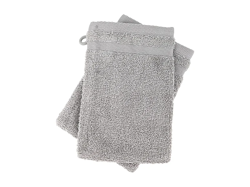 Lot de 2 gants de toilette 16x21 cm EFFICIENCE PURE gris Lunar