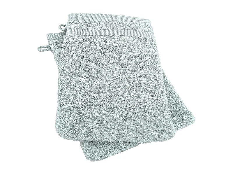 Lot de 2 gants de toilette 16x21 cm EFFICIENCE PURE vert Eden