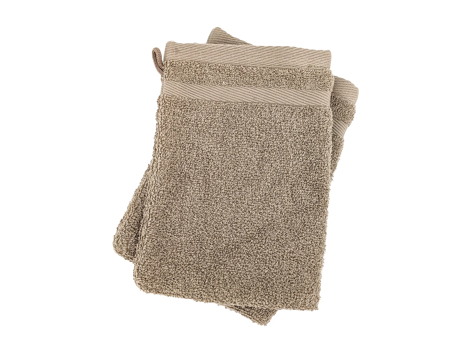 Lot de 2 gants de toilette 16x21 cm EFFICIENCE PURE marron Roble