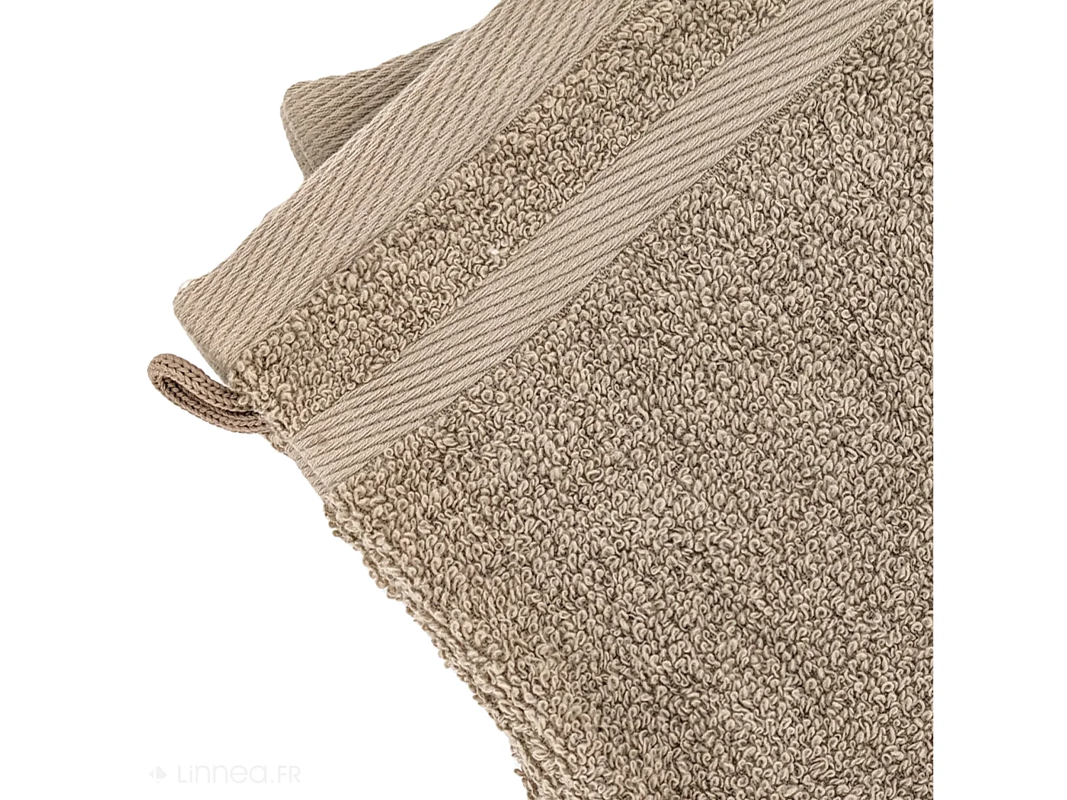 Lot de 2 gants de toilette 16x21 cm EFFICIENCE PURE marron Roble