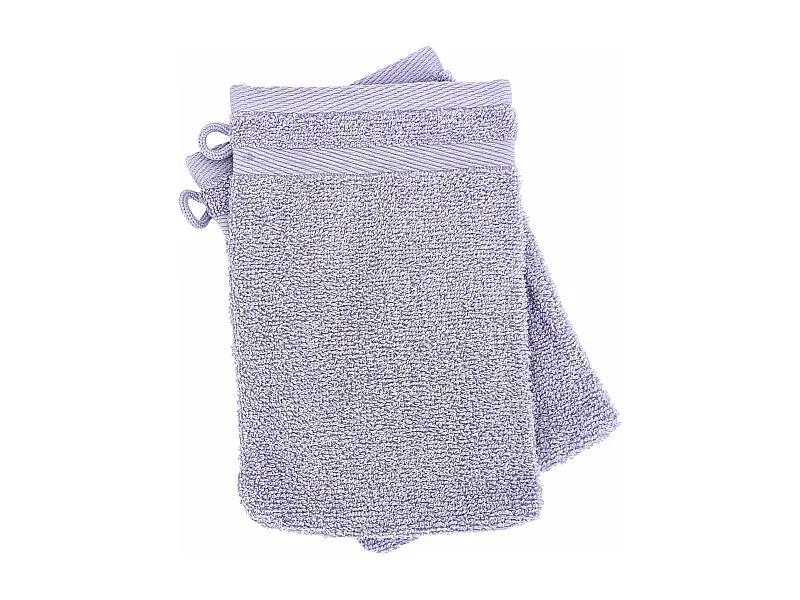 Lot de 2 gants de toilette 16x21 cm EFFICIENCE PURE lavender
