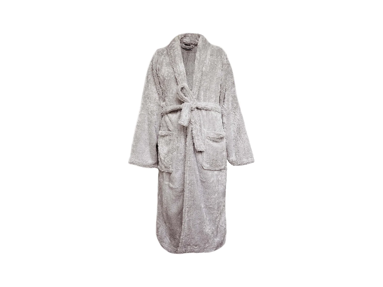 Peignoir col châle adulte HIGHLAND fausse fourrure polyester taille XL gris husky